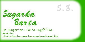 sugarka barta business card